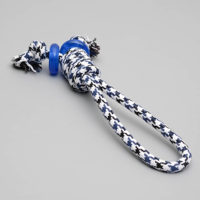 Игрушка канатная Игрушка канатная "Хвостики" с кольцами из термопластичной резины, 36 см, до 140 г, микс