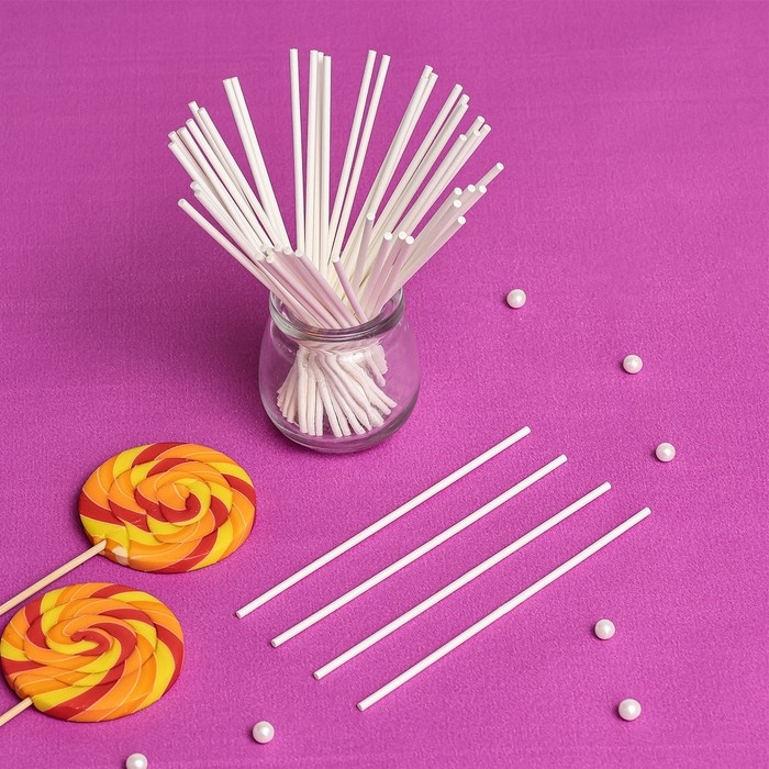 Набор палочек для леденцов  Набор палочек для леденцов "Кондимир", ⌀0,3 см, длина 15 см, 50 шт