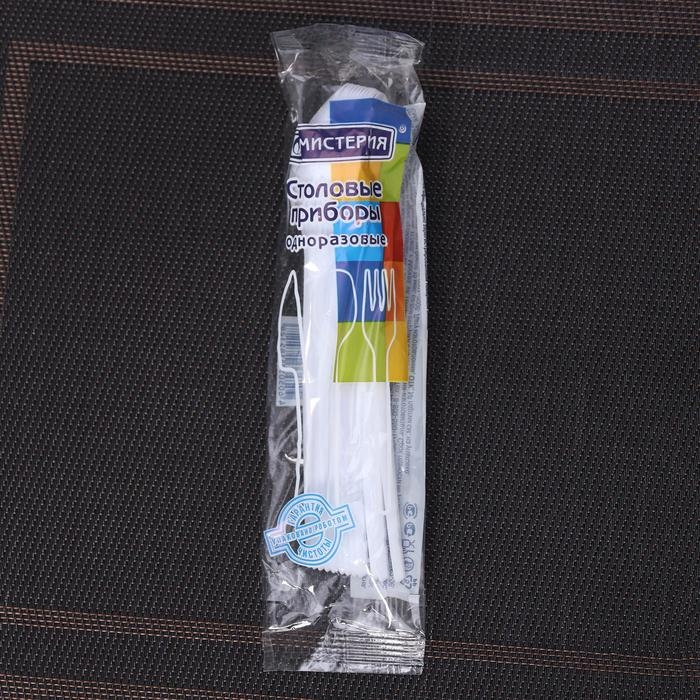 Набор белых пластиковых одноразовых ложек, 16 см, 12 шт Набор белых пластиковых одноразовых ложек, 16 см, 12 шт