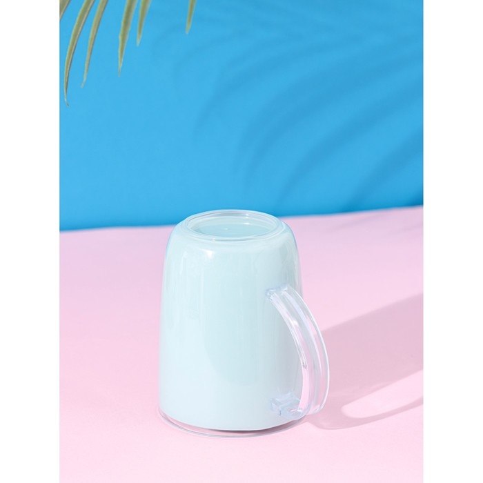 Кружка пластиковая Доляна «Нежность», 350 мл, цвет голубой Кружка пластиковая Доляна «Нежность», 350 мл, цвет голубой