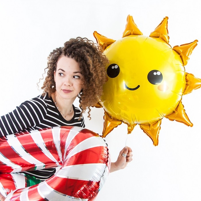 Шар фольгированный 31 Шар фольгированный 31" «Солнце», фигура