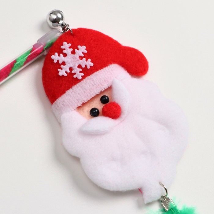 Дразнилка для кошек с бубенчиком  Дразнилка для кошек с бубенчиком "Дед мороз", 30 см