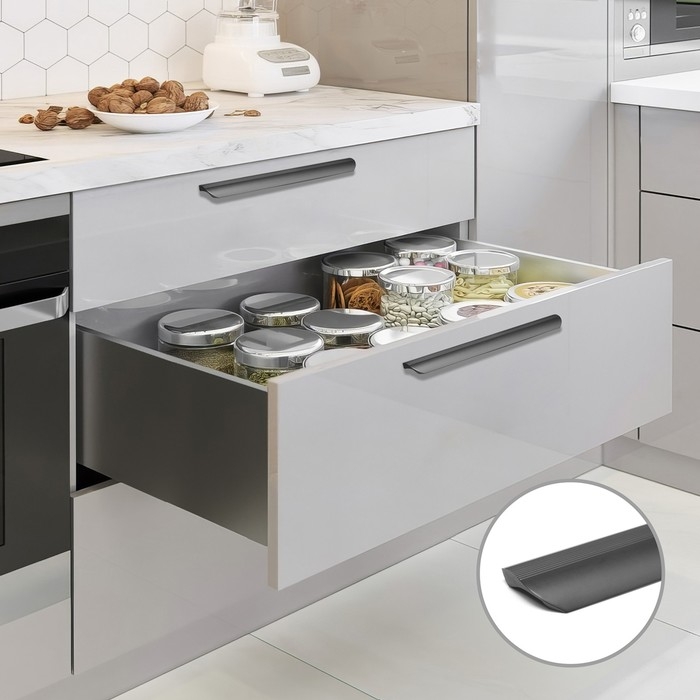 Ручка-скоба CAPPIO RSC030, м/о 224 мм, цвет черный Ручка-скоба CAPPIO RSC030, м/о 224 мм, цвет черный