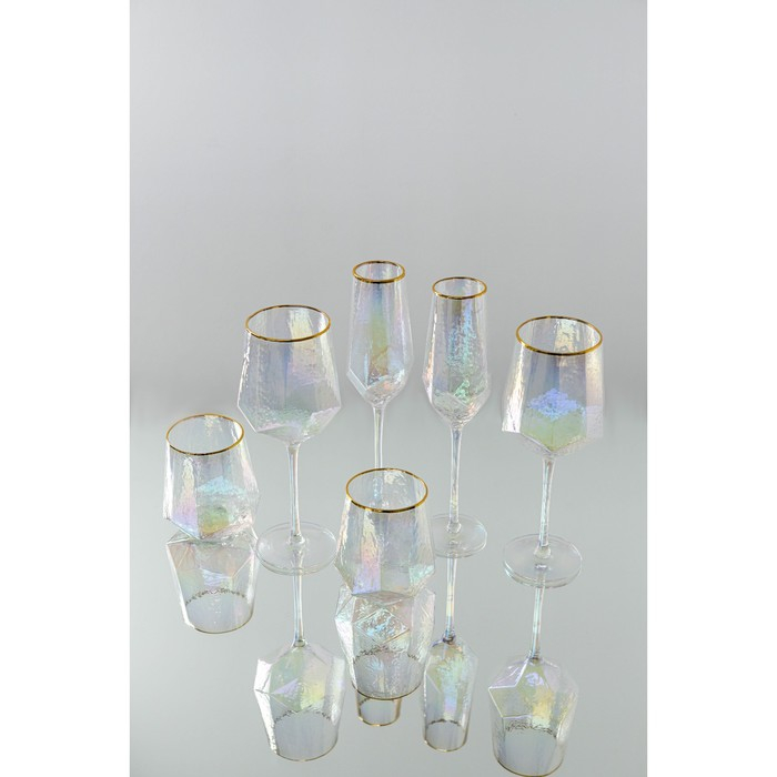 Бокал из стекла для вина Magistro &laquo;Дарио&raquo;, 500 мл, 7,3&times;25 см, цвет перламутровый