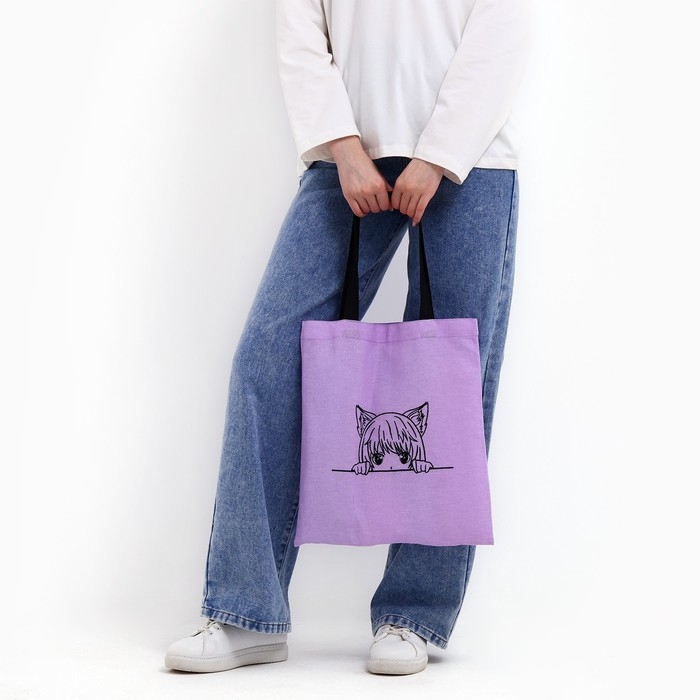 Шопер детский для девочки «Девочка», 35 х 0,5 х 40 см, вышивка, розовый Шопер детский для девочки «Девочка», 35 х 0,5 х 40 см, вышивка, розовый