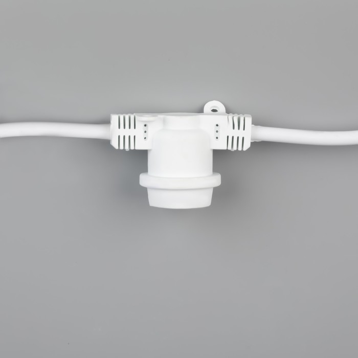 Гирлянда «Белт-лайт» 10 м, IP65, УМС, 2W, белая нить, шаг 40 см, Е27 (без ламп), 220 В Гирлянда «Белт-лайт» 10 м, IP65, УМС, 2W, белая нить, шаг 40 см, Е27 (без ламп), 220 В