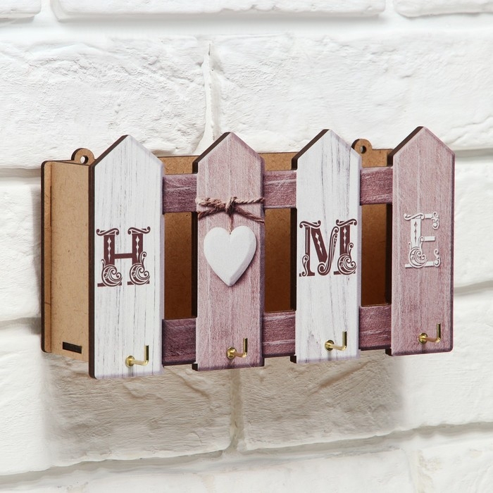 Ключница настенная HOME, 22,7 х 12,2 см. Ключница настенная HOME, 22,7 х 12,2 см.