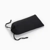 Чехол для очков на затяжке, плотность 230 г/м&sup2;, размер 9.2&times;0.5&times;17.5 см, чёрный