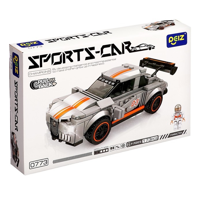 Конструктор Гонка &laquo;Спорткар&raquo;, 173 детали