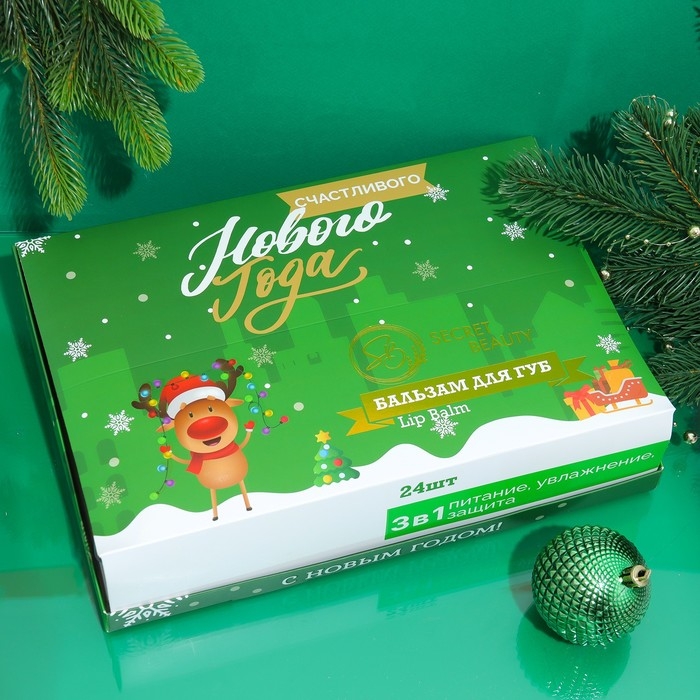 Новый год. Бальзам для губ «Новогодний олень» Новый год. Бальзам для губ «Новогодний олень»