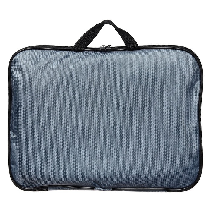 Папка с ручками текстильная А4, 350 х 270 х 20 мм, Calligrata "Офис", нейлон 600D, двуцветный кант, серая