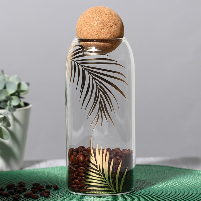 Банка для хранения сыпучих продуктов и круп «Тропики», 1000 мл Банка для хранения сыпучих продуктов и круп «Тропики», 1000 мл