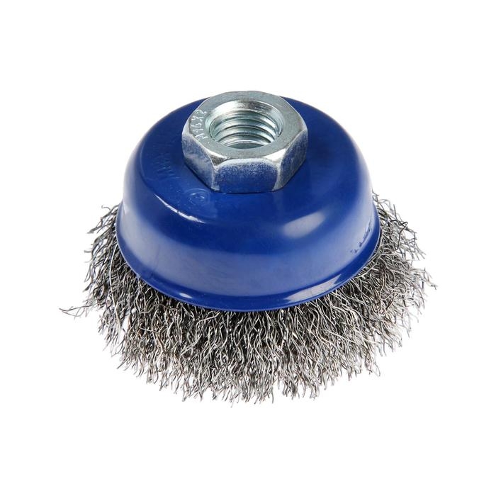 Щетка металлическая для УШМ ТУНДРА, Щетка металлическая для УШМ ТУНДРА, "чашка", М14, 65 мм