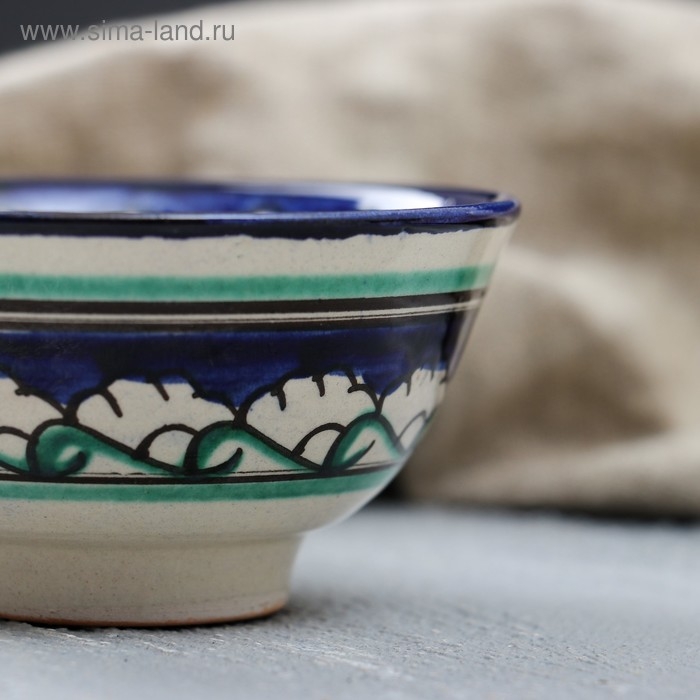 Пиала Риштанская керамика  Пиала Риштанская керамика "Узоры",  9,5 см микс