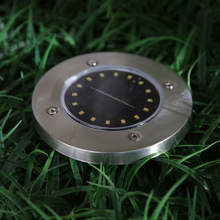 Садовый светильник на солнечной батарее, 11.5 × 13 × 11.5 см, 16 LED, свечение тёплое белое Садовый светильник на солнечной батарее, 11.5 × 13 × 11.5 см, 16 LED, свечение тёплое белое