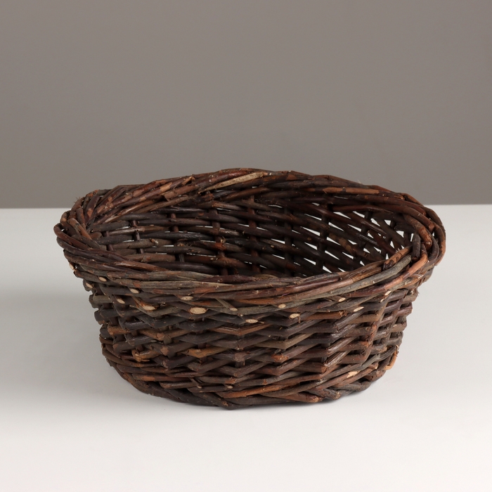 Кашпо плетеное, D23xH9см, коричневый, ива Кашпо плетеное, D23xH9см, коричневый, ива