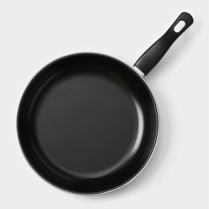 Набор сковород &laquo;Жаклин&raquo;, 3 предмета: 20/25/30&times;4 см, антипригарное покрытие, цвет чёрный