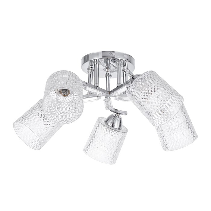 Люстра потолочная Люстра потолочная "Амис" E27 5х40Вт хром 52х52х22см