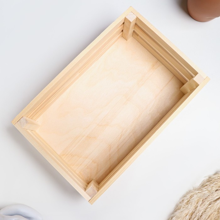 Кашпо деревянное 30×20×9.5 см Кашпо деревянное 30×20×9.5 см "Classic", трёхреечное, натуральный Дарим Красиво