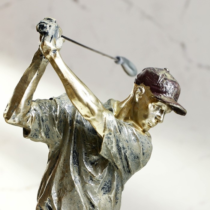 Статуэтка полистоун «Гольфист» 15 х 8 х 37 см