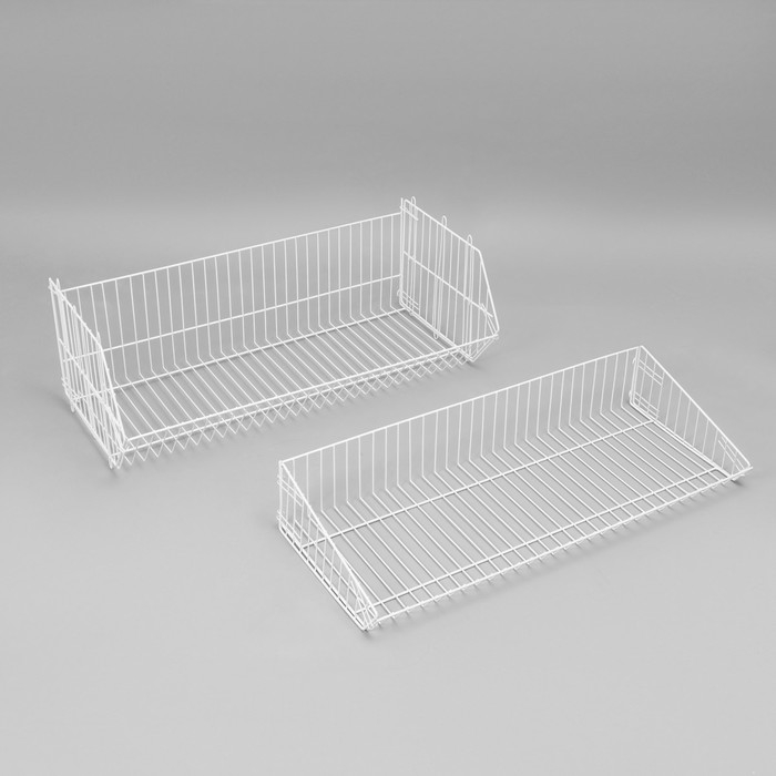 Накопитель разборный на колесах, 5 корзин, 90×43×147 см, цвет белый Накопитель разборный на колесах, 5 корзин, 90×43×147 см, цвет белый