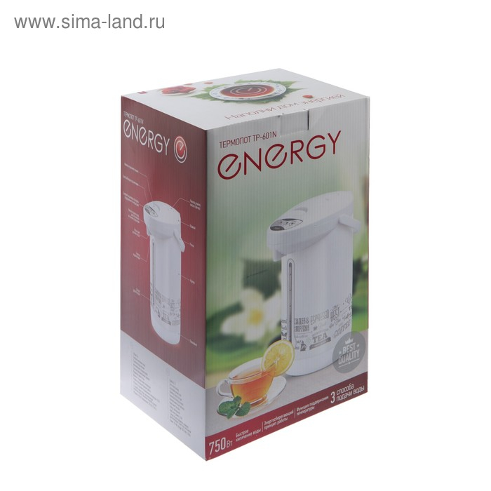Термопот ENERGY TP-601N, 3 л, 750 Вт, белый Термопот ENERGY TP-601N, 3 л, 750 Вт, белый