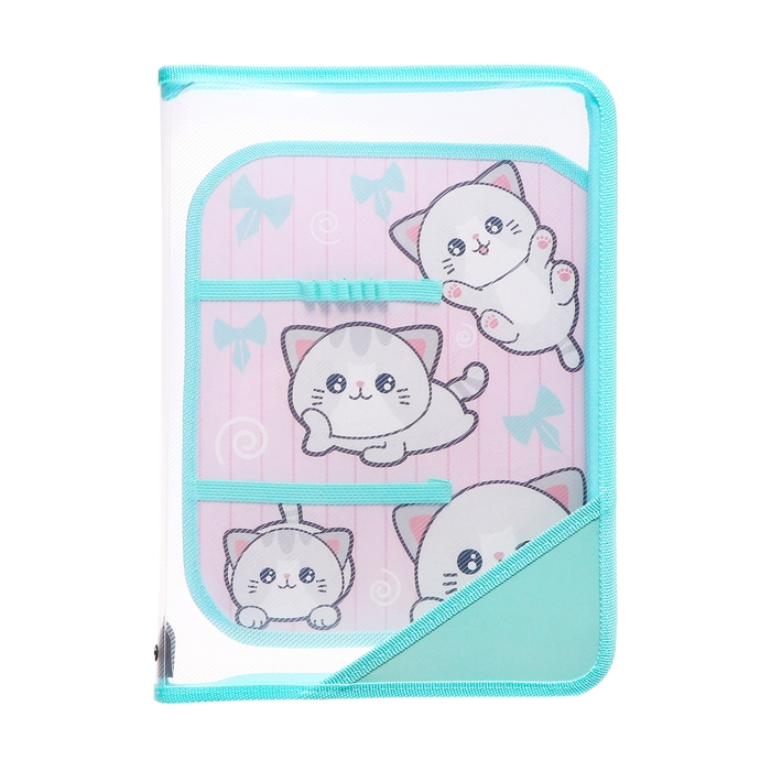 Папка для труда А4, 325 х 230 х 25 мм, молния вокруг, откидная планка, пластиковая, ПТР-1, Calligrata  Папка для труда А4, 325 х 230 х 25 мм, молния вокруг, откидная планка, пластиковая, ПТР-1, Calligrata "Веселые персы"