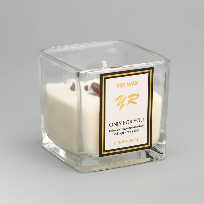 Свеча ароматическая в стакане  Свеча ароматическая в стакане "Soy Wax", шампань