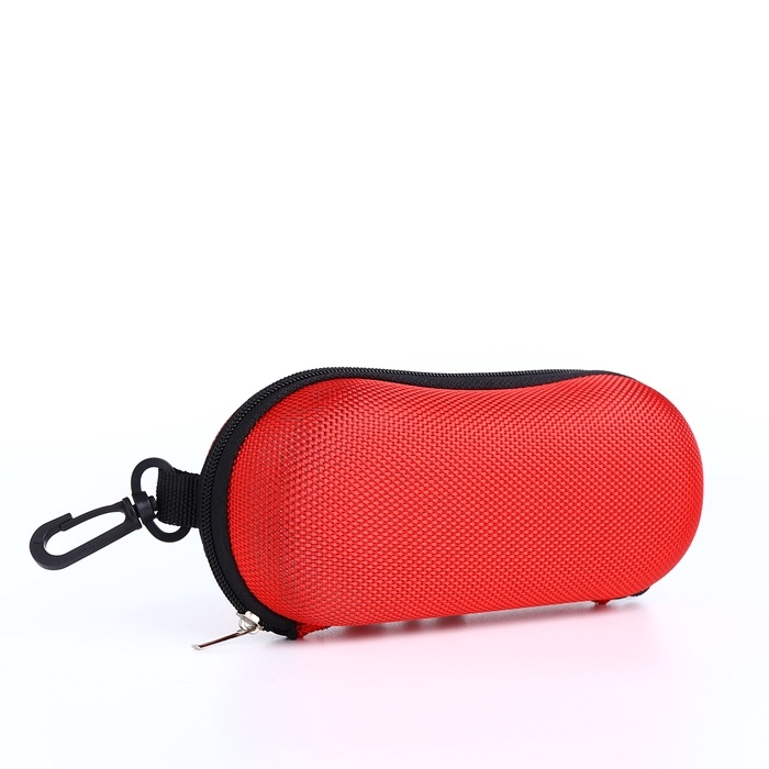 Футляр для очков на молнии, длина 16 см, цвет красный Футляр для очков на молнии, длина 16 см, цвет красный