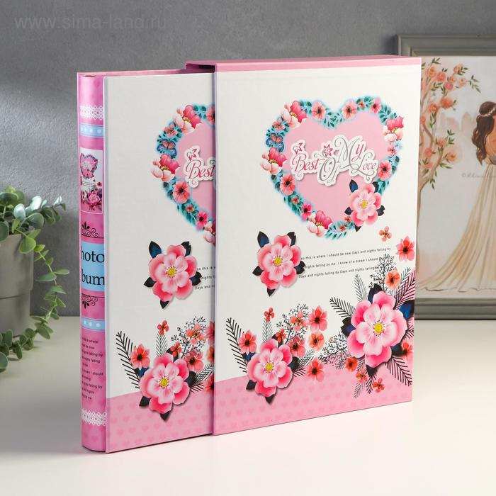Фотоальбом на 300 фото 10х15 см Фотоальбом на 300 фото 10х15 см "Цветочный" в коробке МИКС 33,8х23,5х5,3 см