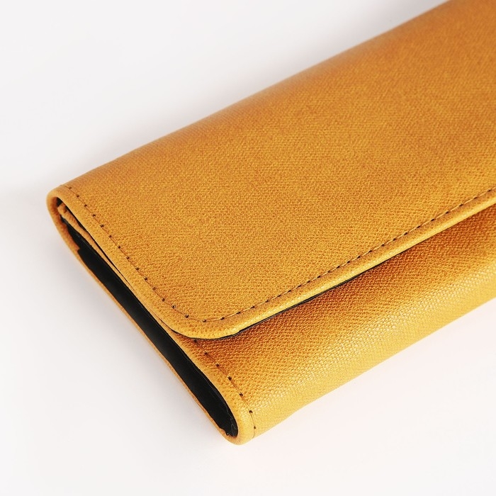 Кошелёк женский на кнопке, цвет жёлтый Кошелёк женский на кнопке, цвет жёлтый