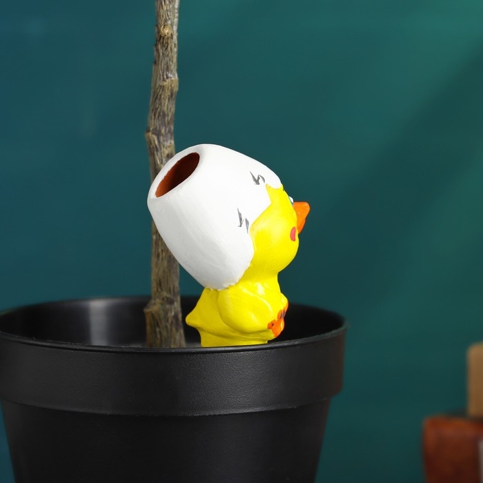 Ороситель Ороситель "Цыпленок" для домашних растений и сада, жёлтый, Кунгурская керамика, 50мл, 6,5см