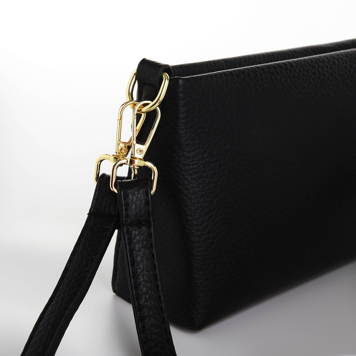 Сумка женская кросс-боди на молнии, цвет чёрный Сумка женская кросс-боди на молнии, цвет чёрный