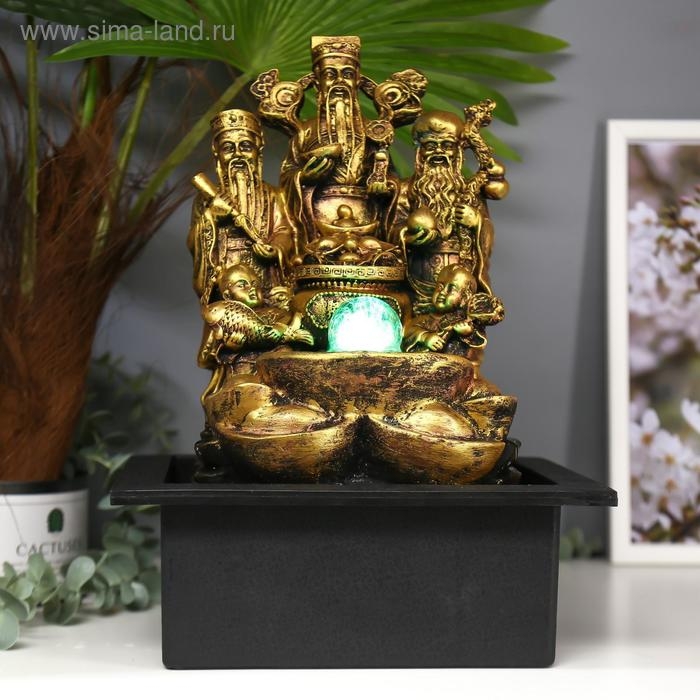 Фонтан настольный от сети Фонтан настольный от сети "Три старца с детьми и золотом" 35х25х20 см