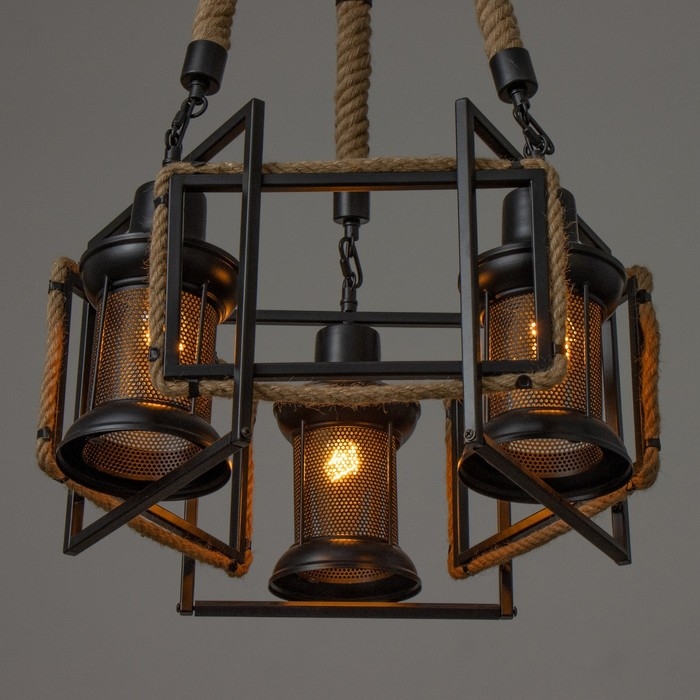 Люстра Люстра "Мейлед" 3хЕ27 черный 40х42х64см BayerLux