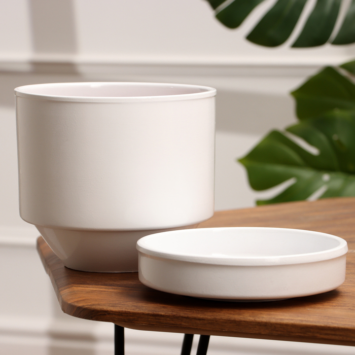 Горшок цветочный  Горшок цветочный "Афродита белый" 3,4 л