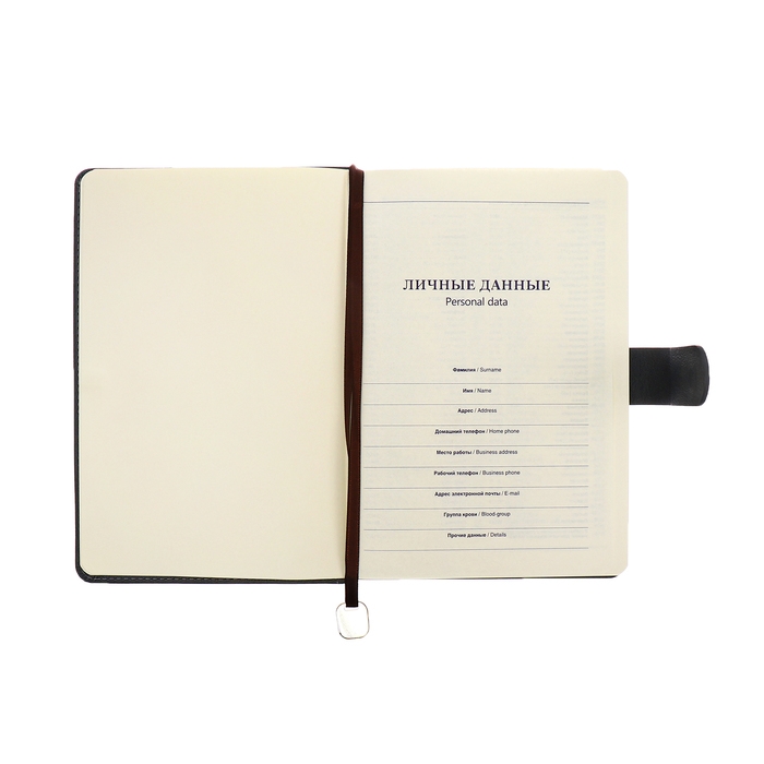 Ежедневник недатированный А5, 140л, клетка, к/зам, с ручкой, в подар. короб., Серый Ежедневник недатированный А5, 140л, клетка, к/зам, с ручкой, в подар. короб., Серый