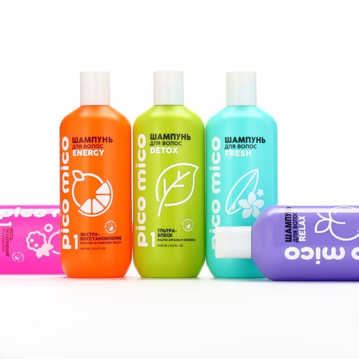 Шампунь с кератином и комплексом масел, экстравосстановление, 400 мл, PICO MICO Шампунь с кератином и комплексом масел, экстравосстановление, 400 мл, PICO MICO