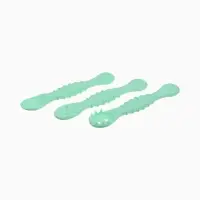 Ложка детская для прикорма, силикон, набор 3 шт., мятный M&B