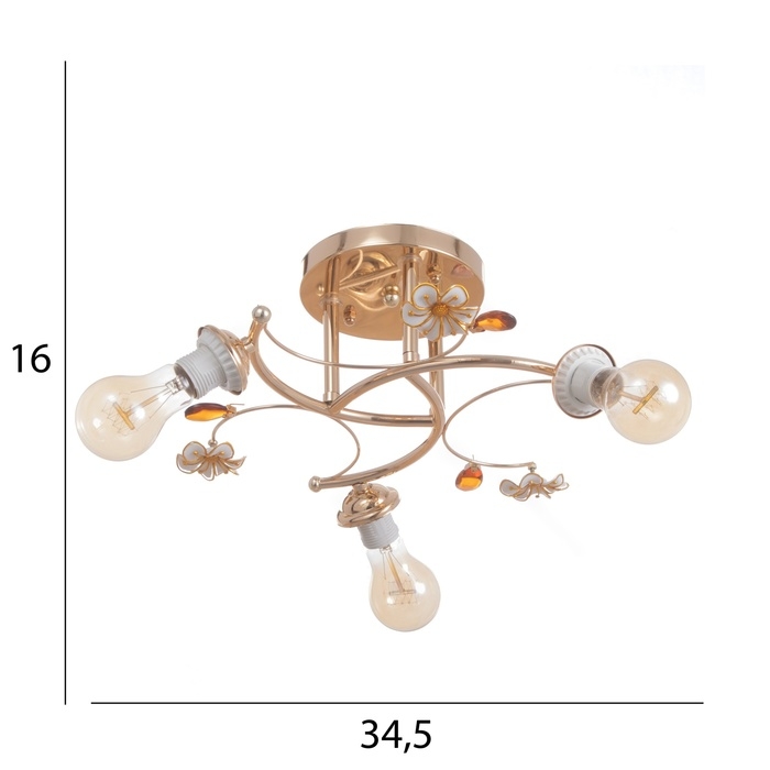 Люстра Люстра "Вивиан" бп 3х40Вт Е27 Золото МОДЕЛЬ: 2612358