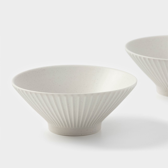 Салатники Magistro Jarwah Lausanne, 700 мл, 17,5×7,3 см, набор 2 шт, фарфор, серые Салатники Magistro Jarwah Lausanne, 700 мл, 17,5×7,3 см, набор 2 шт, фарфор, серые