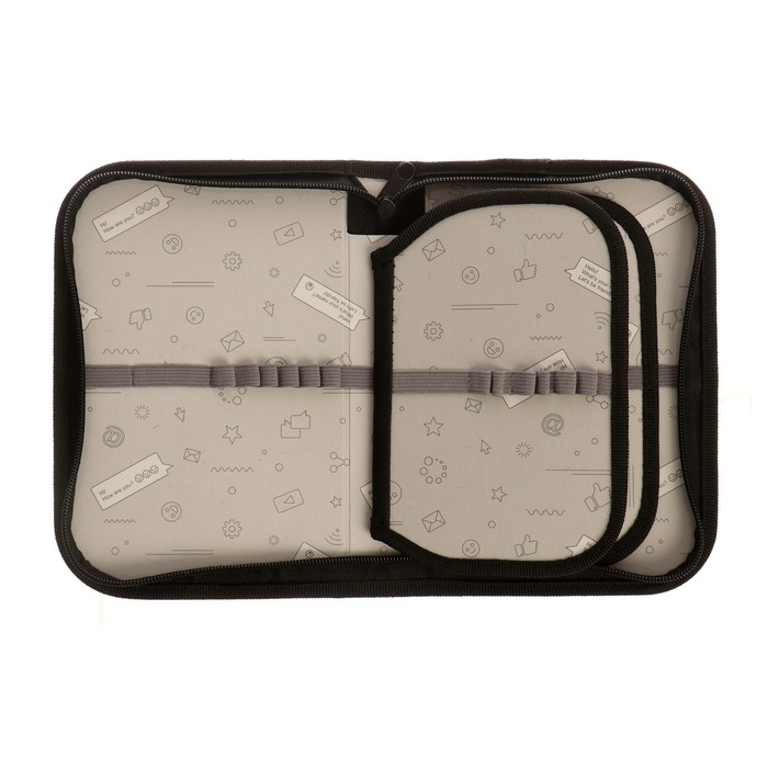 Пенал 3 секции, вкладка внутри, 140 х 210 х 40 мм, тканевый, Calligrata TOP Block Пенал 3 секции, вкладка внутри, 140 х 210 х 40 мм, тканевый, Calligrata TOP Block "Кеды"