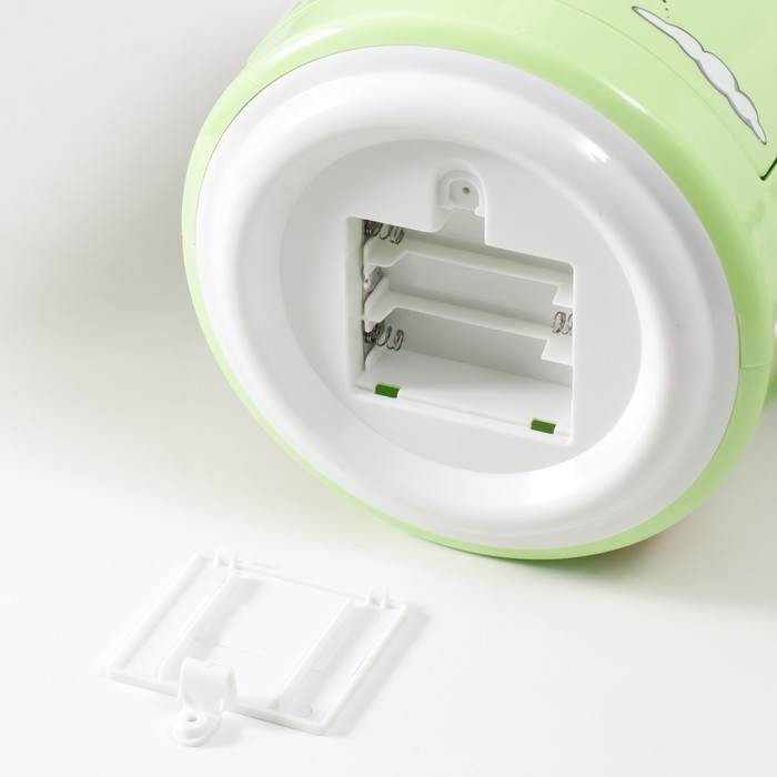 Копилка пластик Копилка пластик "Банка. Жирафики" кодовый замок, звук АА зелёный 15х21 см