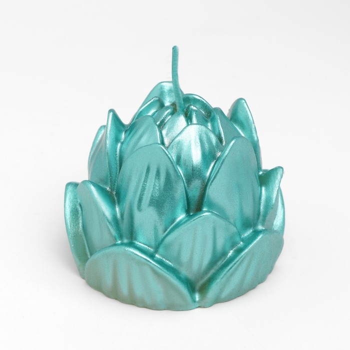 Свеча фигурная  Свеча фигурная "Лотос", 6,6х6,5 см, тиффани