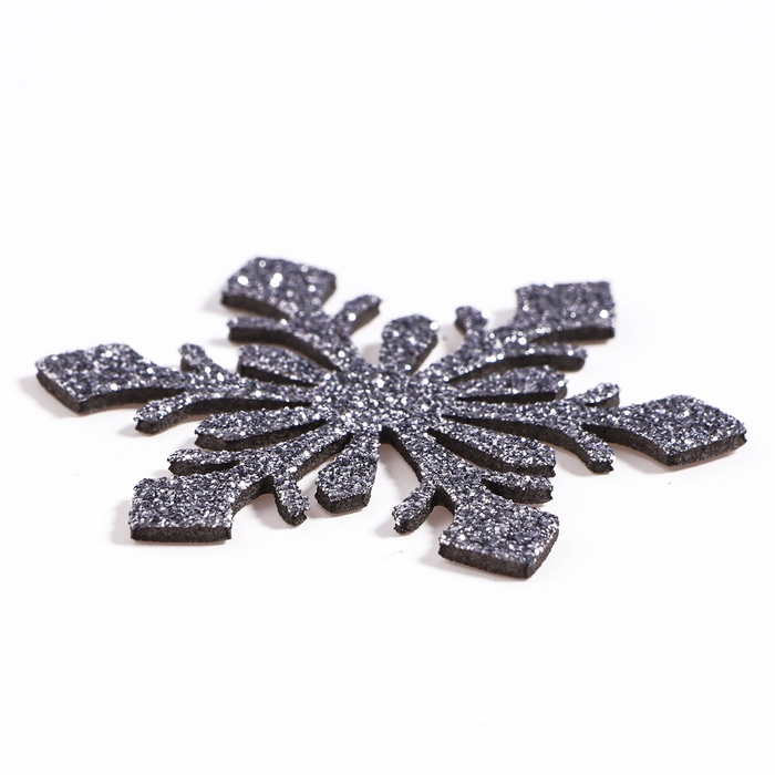 Новый год! Декор «Снежинки», набор 9 шт., цвет серебро Новый год! Декор «Снежинки», набор 9 шт., цвет серебро