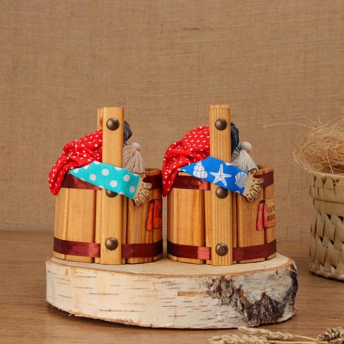 Оберег - домовой Оберег - домовой "Кадушкин", 14 см, D = 10 см, микс