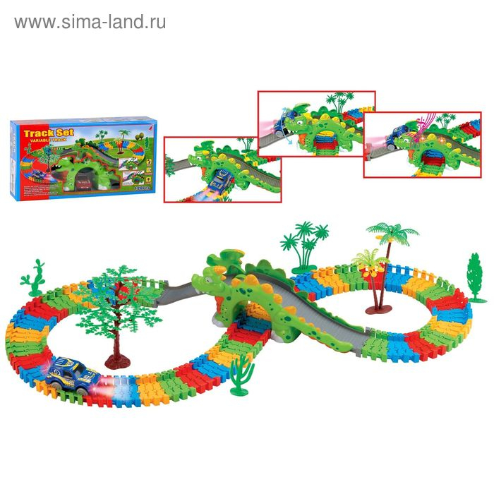 Автотрек-конструктор «Дино парк», МИКС Автотрек-конструктор «Дино парк», МИКС