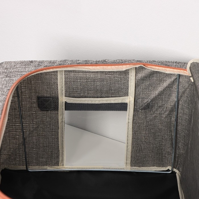 Кофр для хранения вещей Доляна «Моне», 39×29×20 см, цвет серый Кофр для хранения вещей Доляна «Моне», 39×29×20 см, цвет серый