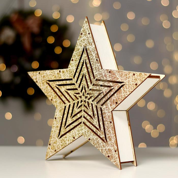 Новогодний декор с подсветкой «Звёздочка узорная» 26×5×25 см Новогодний декор с подсветкой «Звёздочка узорная» 26×5×25 см