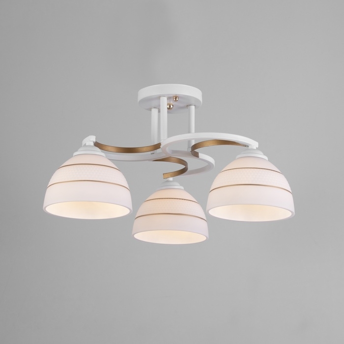 Люстра Люстра "Рина" 3хЕ27 40Вт бело-золотой 44х44х17,5 см